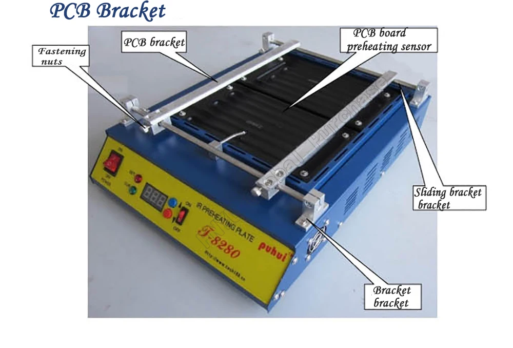 PUHUI T8280 инфракрасный высокой мощности PID интеллектуальный контроль температуры нагревательный T-8280 PCB Подогрев паяльная станция с термостатом