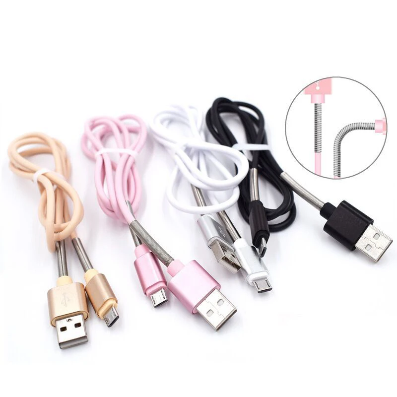 KNYUSB To Micro USB Fast Durable Charging Cable Data Transmission Half-Spring for Android Mobile Phone | Электроника