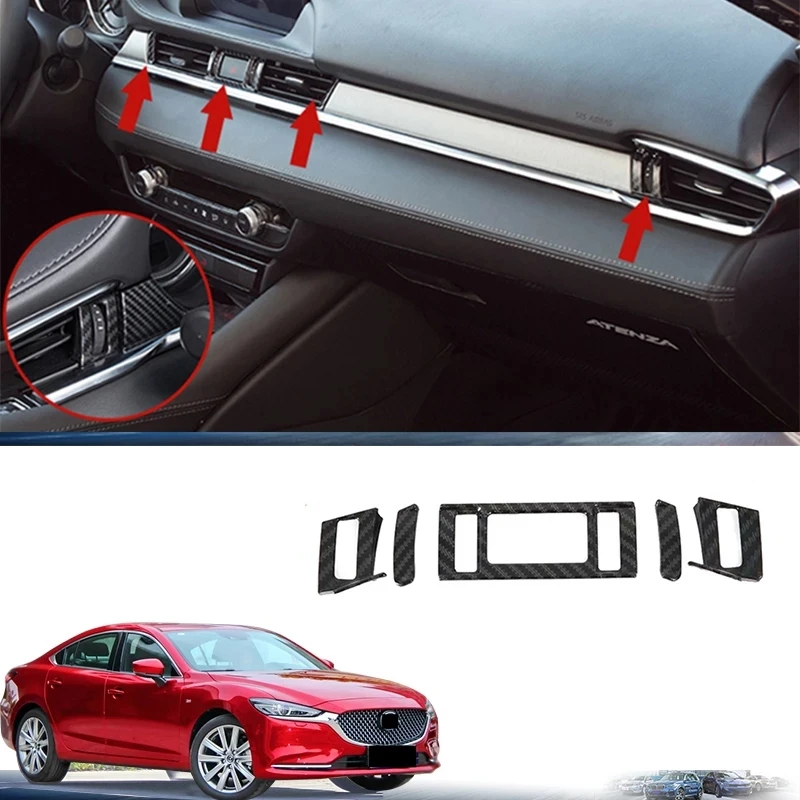 

For Mazda 6 Atenza 6 2019 2020 Car Inner Interior Front Side Air conditioning Outlet Vent Garnish Cover Trim Sticker Accessories