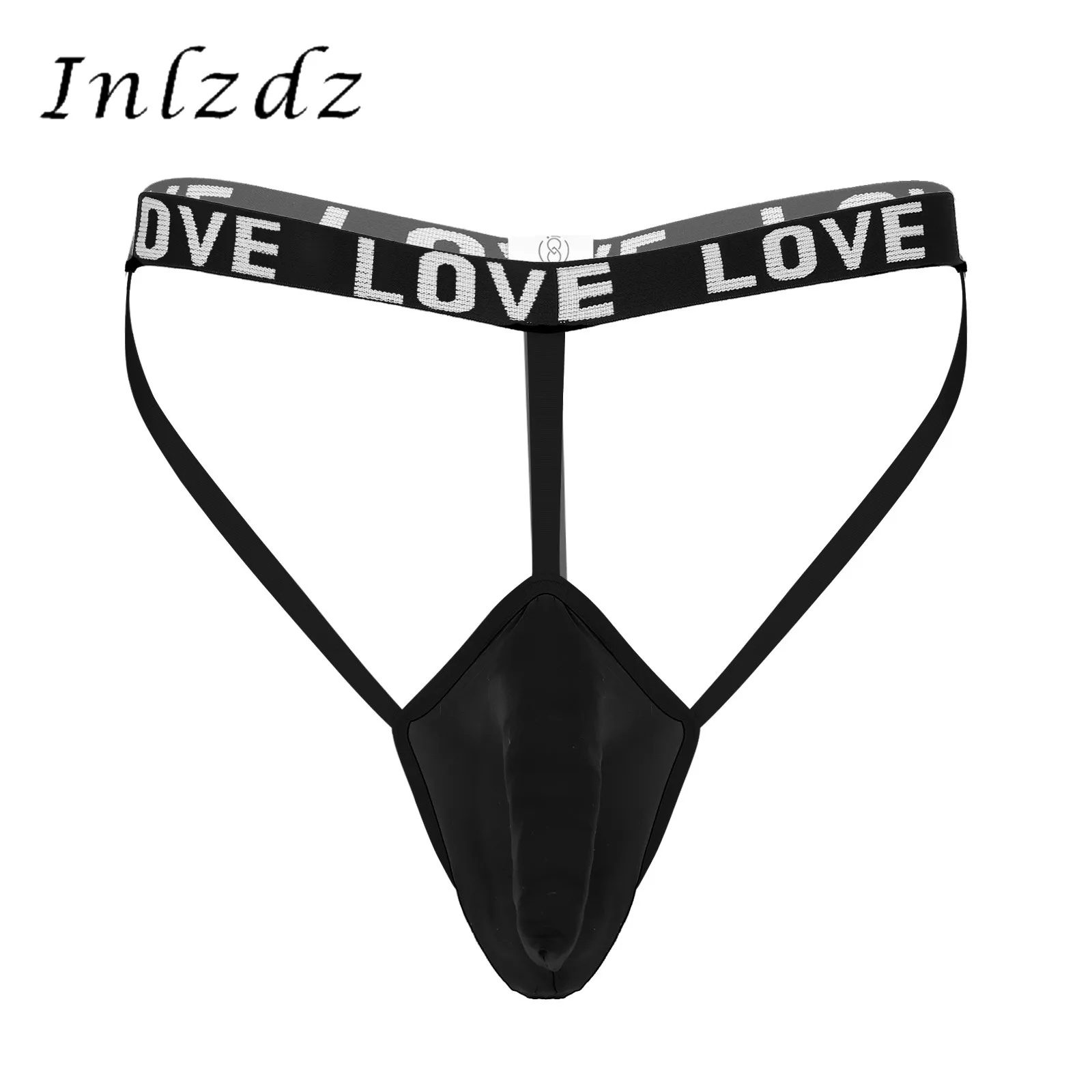 

Mens Lingerie Sexy Thongs Briefs Panties Letter Printing Elastic Waistband Jockstraps Erotic Open Butt Bulge Pouch Underwear