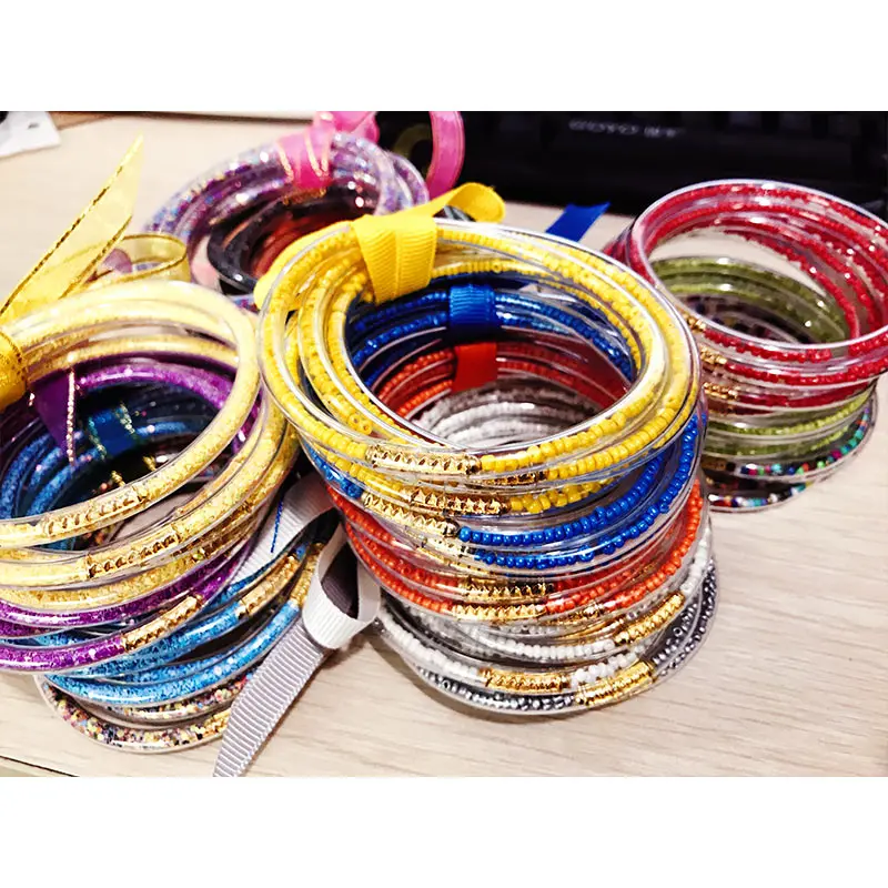 Просто чувствуйте себя мода бисером блестящие браслеты набор блестящих