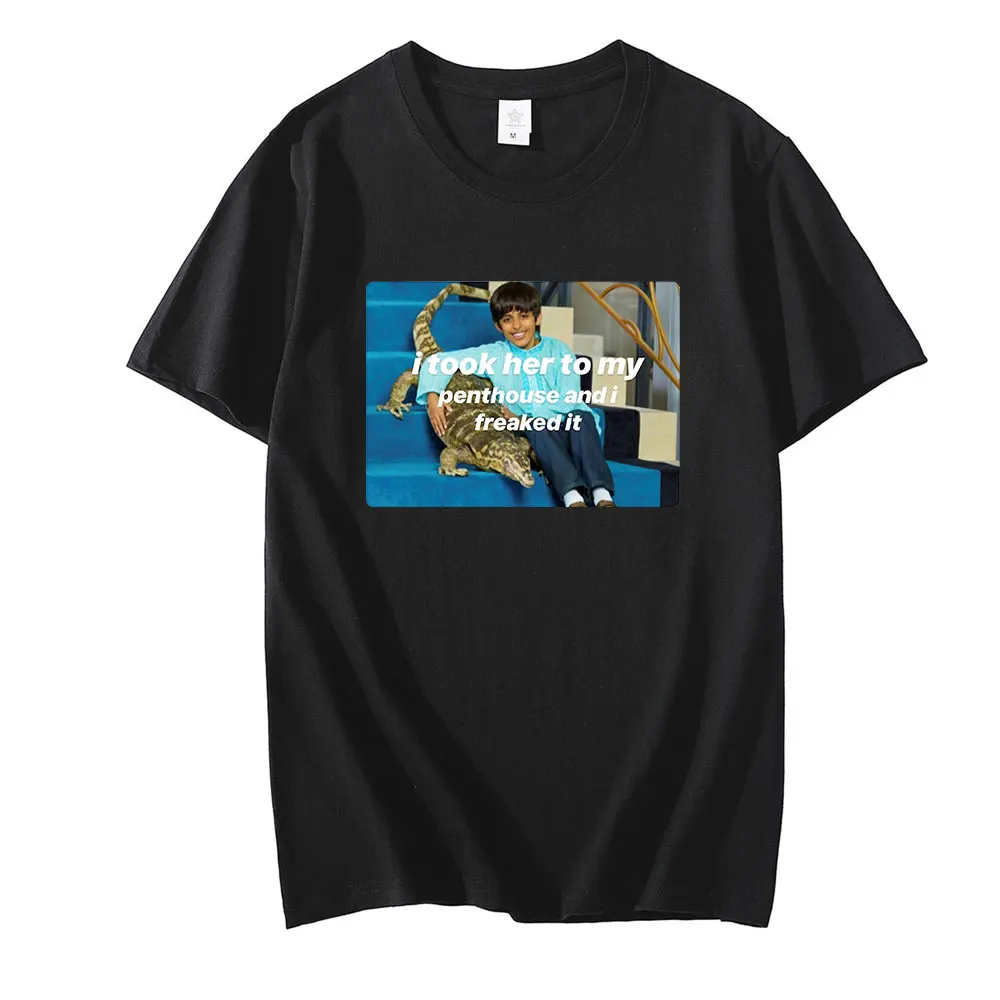 

100% Cotton Oversized Tops Ravi Freaked It for Men Women T Shirts Icarly Meme Novelty Tee Shirt Short Sleeve O Neck T-Shirts