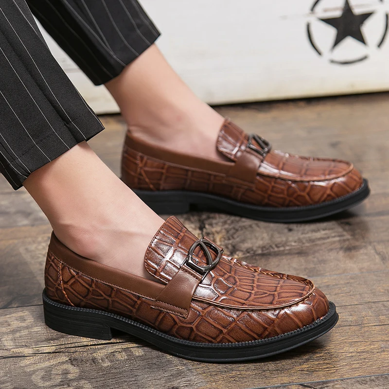 

Party High Quality Luxurious Office Business Shoes Men Slippers Formal Men's Casual Leather Designer Flat Fashion Non-slip