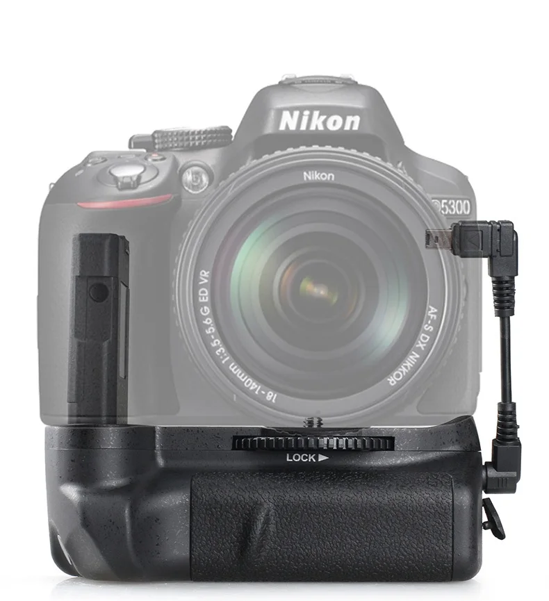 Прочная Вертикальная Батарейная рукоятка подходит для Nikon D5100 D5200 D5300 многофункциональная Батарейная рукоятка работает с EN-EL14