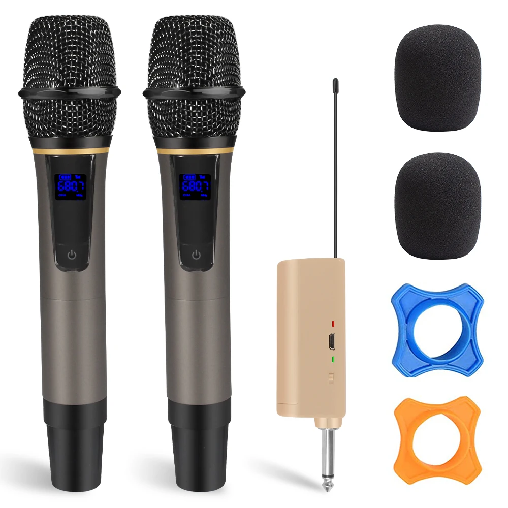 

Dynamic Cardioid Microphone High Sensitivity Professional Uhf Mic Interference free for Bus Talent Show Stage Church Wedding