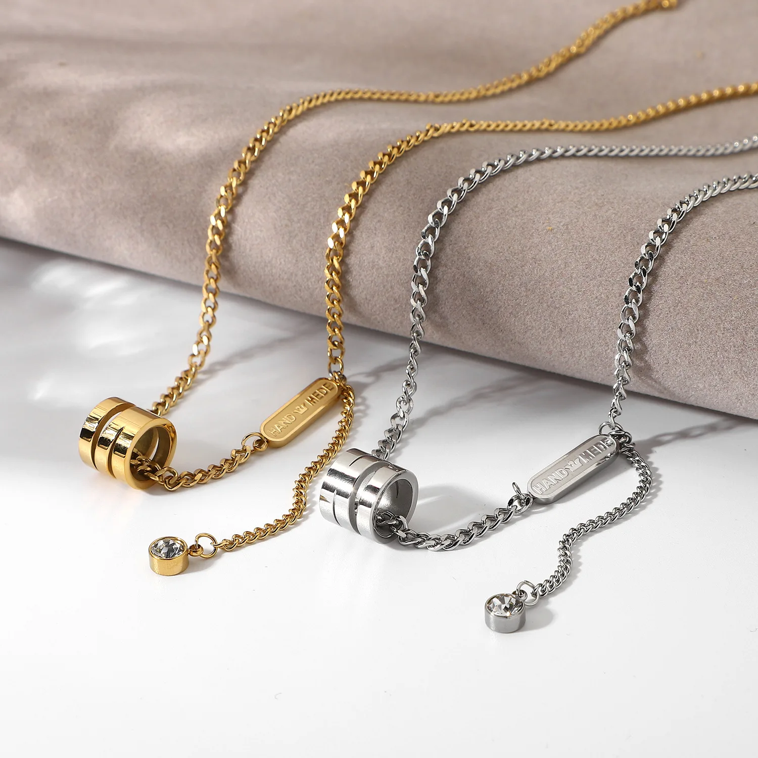 

Модная позолоченная цепочка из нержавеющей стали 14 к, золотое ожерелье для женщин, ожерелье с кулоном, ювелирные изделия, персонализированн...