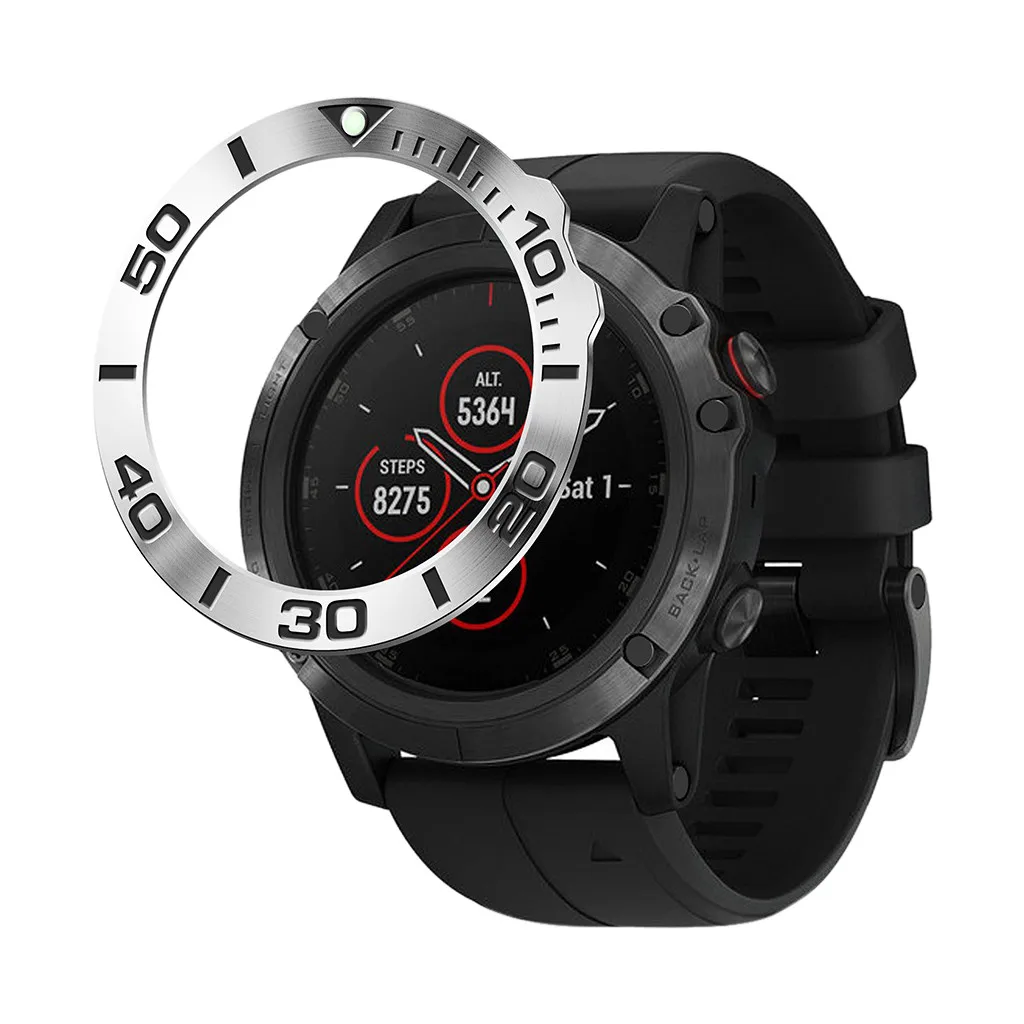 Брендовый чехол для смарт-часов Garmin Fenix 5X Plus металлический с кольцом часов защита