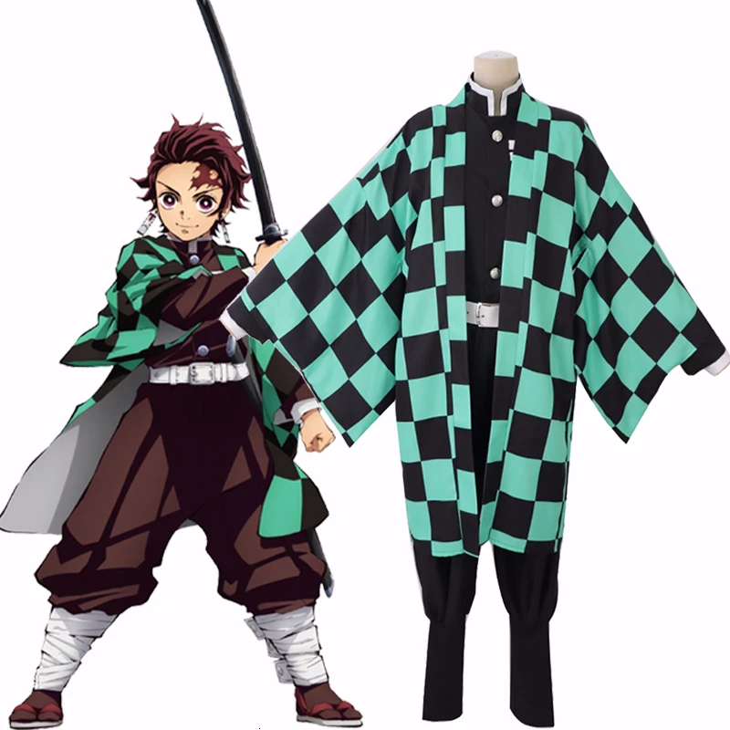 Аниме Demon Slayer Kimetsu no Yaiba Kamado Tanjirou костюм для косплея мужской кимоно Униформа