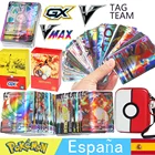 Новые карты Pokemon в испанском, GX VMAX V TAG, тренер команды, голографические игральные карты, игра Castellano Espaol, детская игрушка