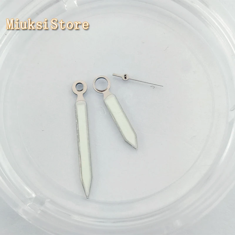 Синий ремень белые часы руки зеленые светящиеся стрелки подходят ETA 6497 6498 Морская