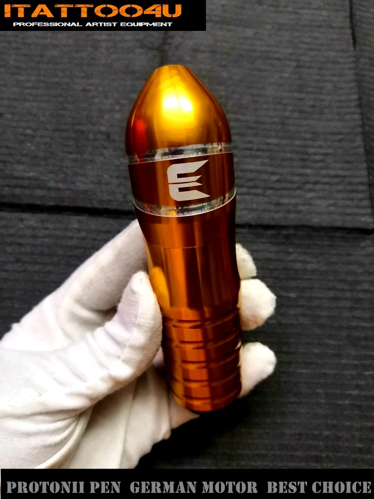 gold Новое поступление высокое качество Татуировка роторная ручка Гибридный Перманентный макияж тату машина Мощный Тихий мотор поставка - Цвет: gold