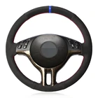 Прошитые вручную фотообои, противоскользящие черные замшевые фотообои для BMW E39 E46 325i E53 X5, аксессуары