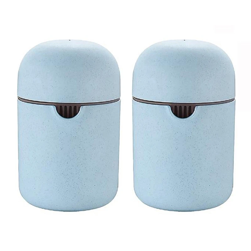 

2PCS Juicer with Storage Cup - Rotary Pressure Squeezer with Container and Filter Strainer for Lemon,Orange,Lime (Blue)