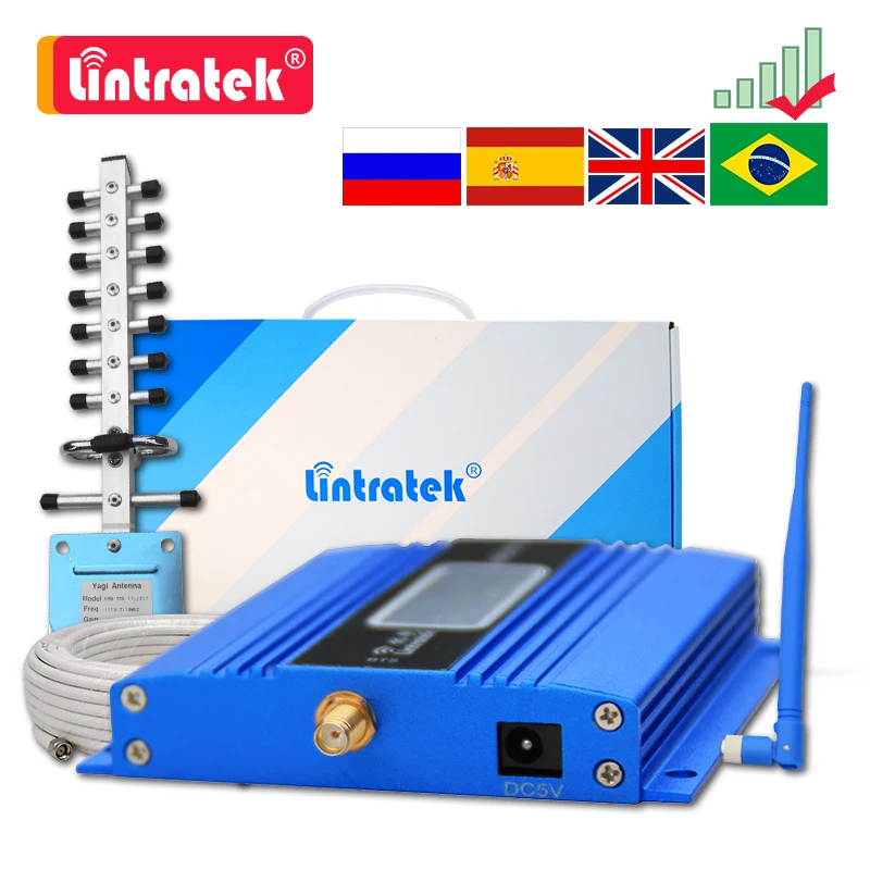 

Cellular Amplifier GSM 2G 900 3G UMTS 2100 4G LTE 1800MHZ DCS Signal Booster Cell Mobile Phone + Antenna + 10m Cable Repeater