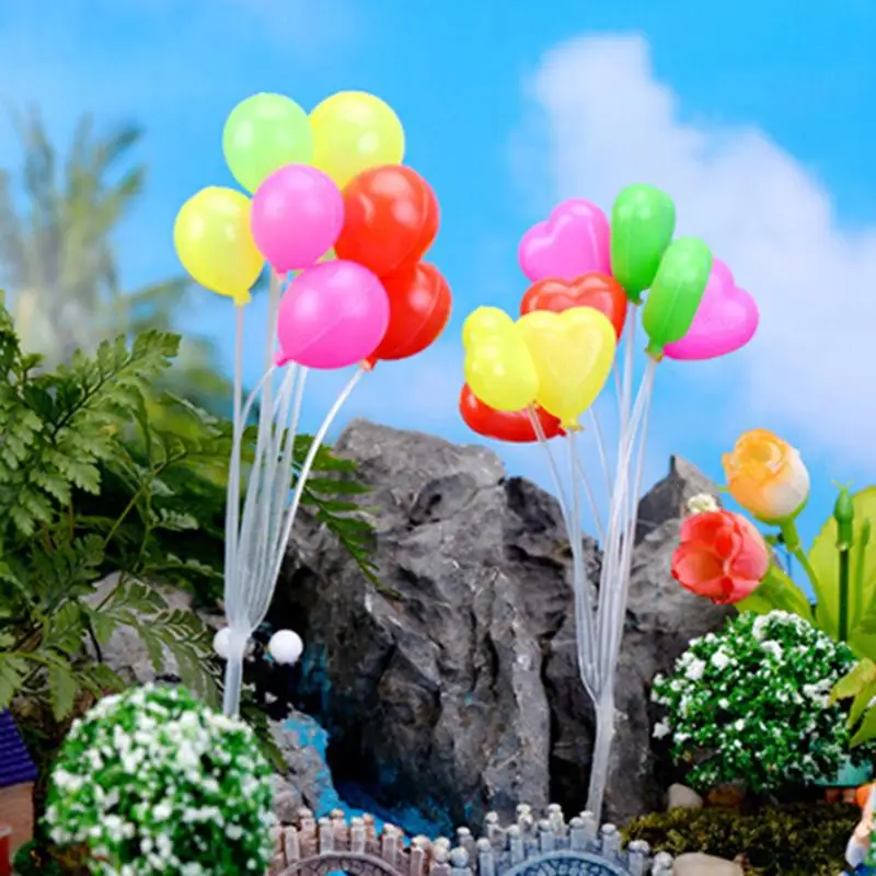 

Simulation Colorful balloons Plastic Micro Landscape Garden Decorations Miniatures Dolls Home Garden Decor