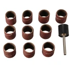 Резинки для полировки, 10 шт., 12 дюйма, 60 Грит, хвостовик 3 мм