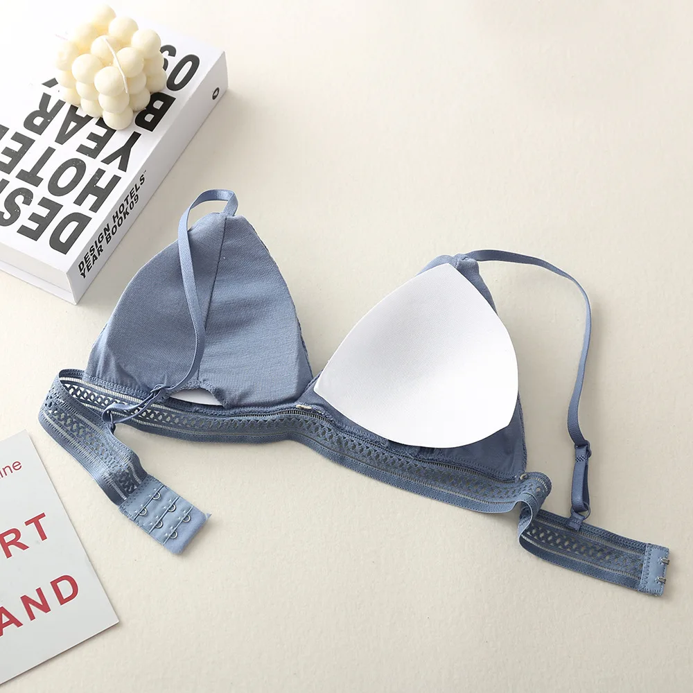 

Women Sexy Bras Underwear Seamless Bralette Sling Lingerie Ultrathin Wirefree Plaid Brassiere with Thin Straps Female Tops #F