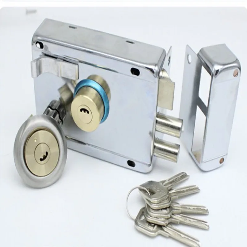 Лучший внешний Железный дверной замок Противоугонный многокражный деревянный