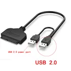 SATA кабель для ноутбука, SSD 2,5 дюйма, настольный HDD внешний жесткий диск USB 3,0 адаптер с портом питания для Mac OS, Windwos