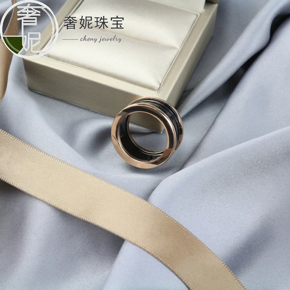S925 серебро черно-белая керамика классические кольца обручальное кольцо золота