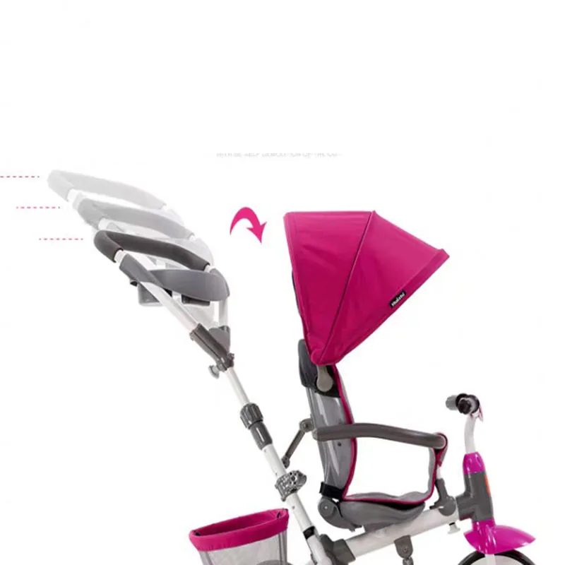 

2020Baby Stroller Children Tricycle Multifunction Can Sit or Lie Child Bicycle Large Basket Easy To Trave Summer