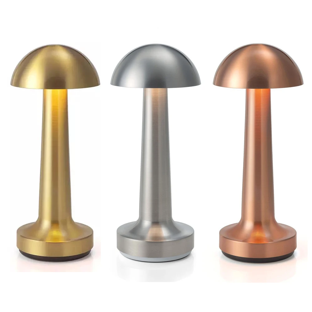 Золотая металлическая светодиодный ная Беспроводная Настольная мини лампа
