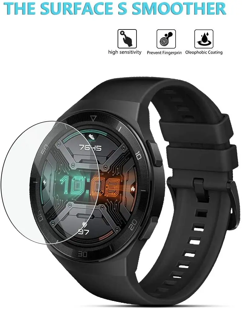 

100PCS TPU Soft Film for Huawei Watch GT 2E Screen Protector Scratch Resistant Protective Film