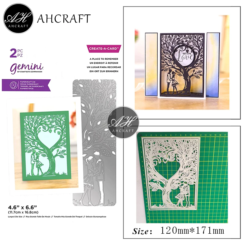 

AHCRAFT Lovers Under The Tree Metal Cutting Dies for DIY Scrapbooking Photo Album Decorative Embossing Stencil Paper Cards Mould