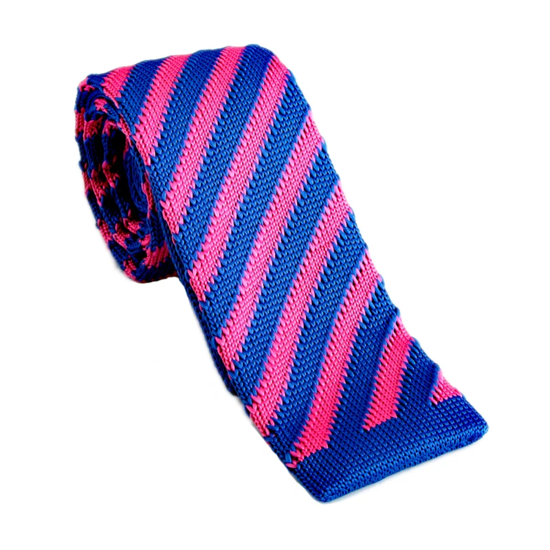 

New Fashion Men and Women Jacquard Knit Tie Flat Angle 5.5cm Wide Wool Knitted Material Business Casual Necktie -129