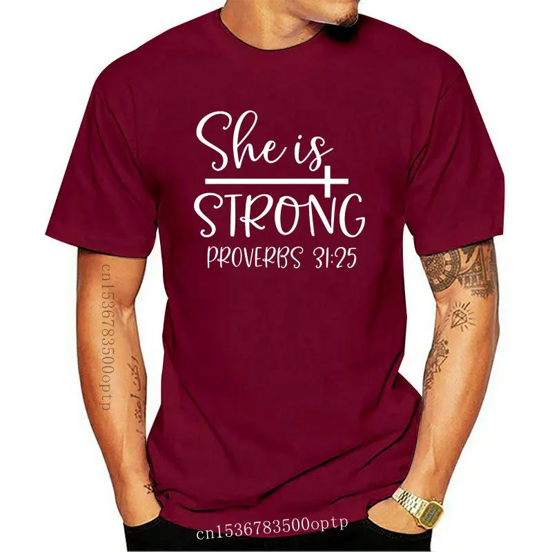 

She Is Strong Print Women tshirt Cotton Casual Funny t shirt Gift Lady Yong Girl Top Tee 6 Color A-1169