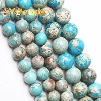 lake blue sea sediment turquoises stone beads imperial jaspers round loose beads for jewelry making diy bracelet ear stud 4 12mm