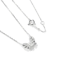 exquisite 925 sterling silver shiny aaaa zircon butterfly necklace for ladies exquisite clavicle chain necklace jewelry luxury