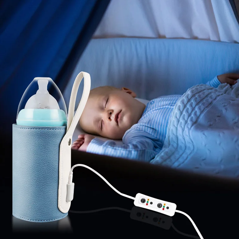 

Baby Bottle Insulation Bag Warmer Heater USB Insulated Bag Travel Cup Portable Milk Thermostat HB88