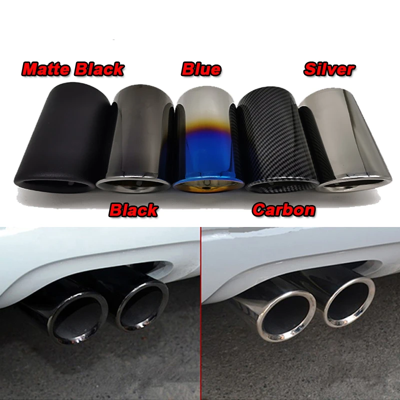 Car Exhaust Tip Muffler Pipe Cover For VW Volkswagen Passat B7 CC Tiguan 2017 2018 2019 2020 2016 2011-2015 mk2 mk1 Accessories |