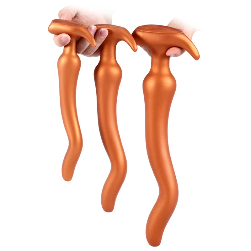 Новый супер длинные брюки для девочек Мягкая силиконовая Анальная пробка