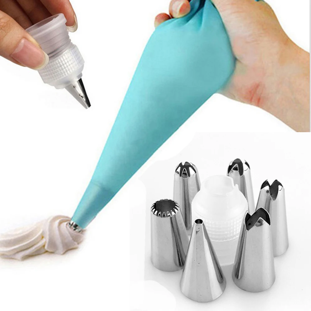 

Baking Mould Russian Tulip Icing Pipe Nozzle Pastry Cream 22PC/set Automatic Flour Sieve Cream Decorating Mouth Cookie Tool