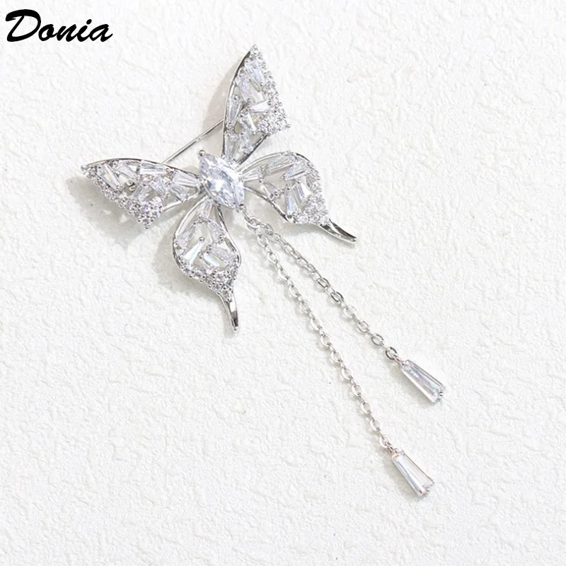 Женская Европейская и американская модная Медная брошь с микро-инкрустацией из