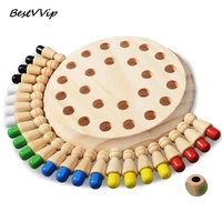 wooden toys kids montessori educational learning color sensory bebe memory match stick chess puzzle game party game children