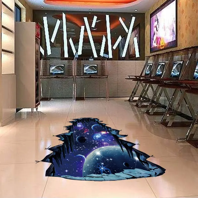 3D Звездная Вселенная наклейка разбитые настенные наклейки для украшения дома
