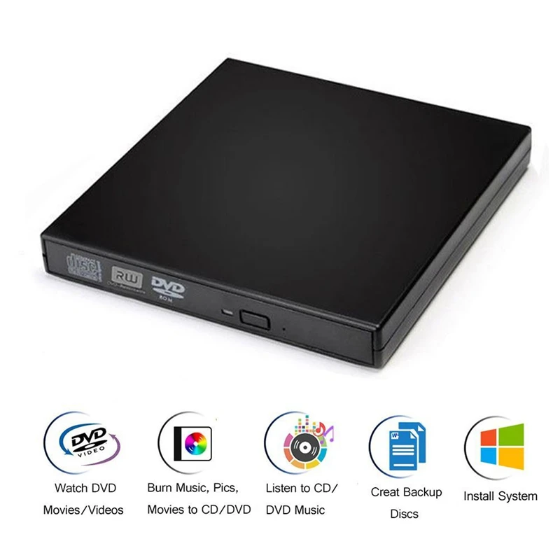 YAHEY USB 2 0 Внешний DVD диск проигрыватель RW горелка оптический CD/DVD диски писатель