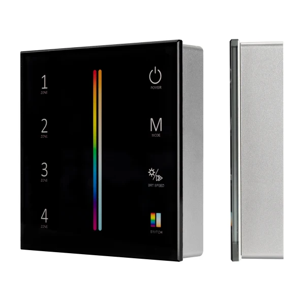 Панель Sens SMART-P55-MULTI Black (3V 4 зоны 2.4G) ( IP20 Пластик 5 лет)