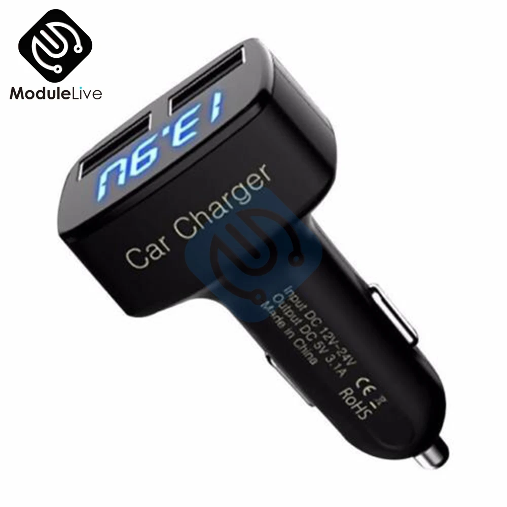 Цифровой вольтметр 4 в 1 светодиодный амперметр постоянного тока 5 В 3.1A термометр