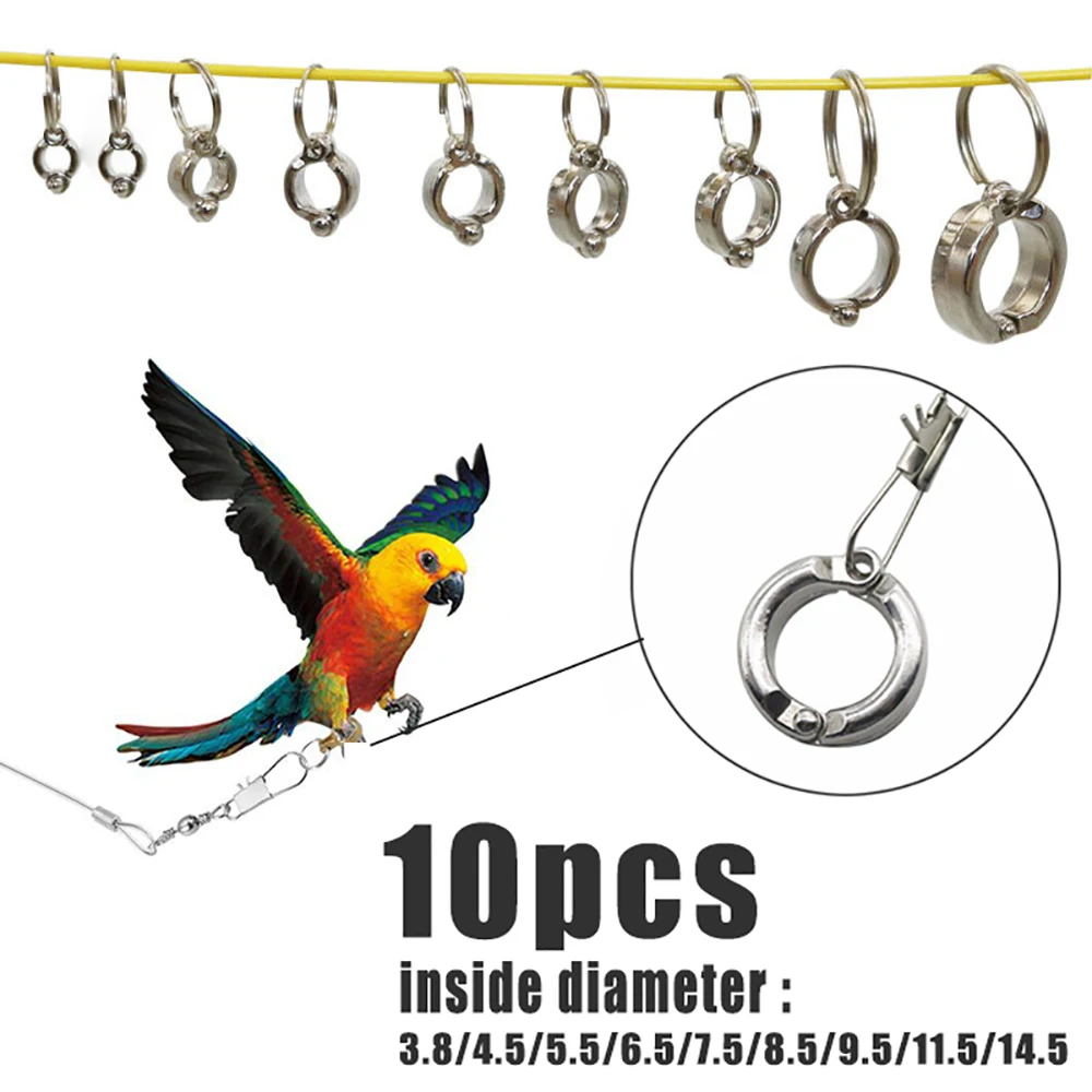 Тренировочный поводок для птиц 10 шт. кольца летающие аксессуары попугаев голубей