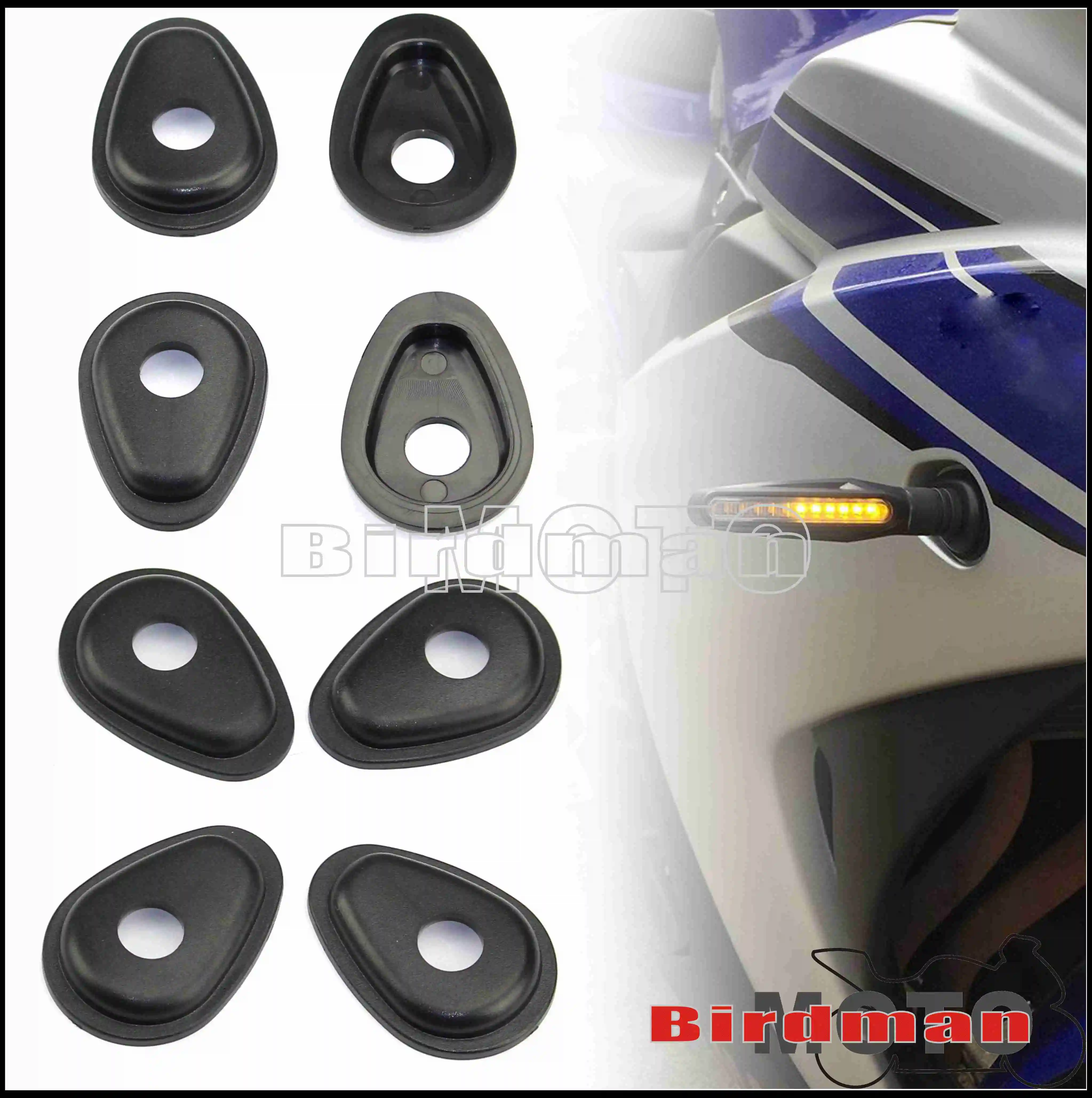 

8x/4x For Yamaha YZF R1 R3 R6 R25 FZ1 FZ6 FZ8 FZ16 XJ6 MT-03 MT-09 MT-10 MT-07 MT09 Motor Turn Signal Indicator Spacer Adapter