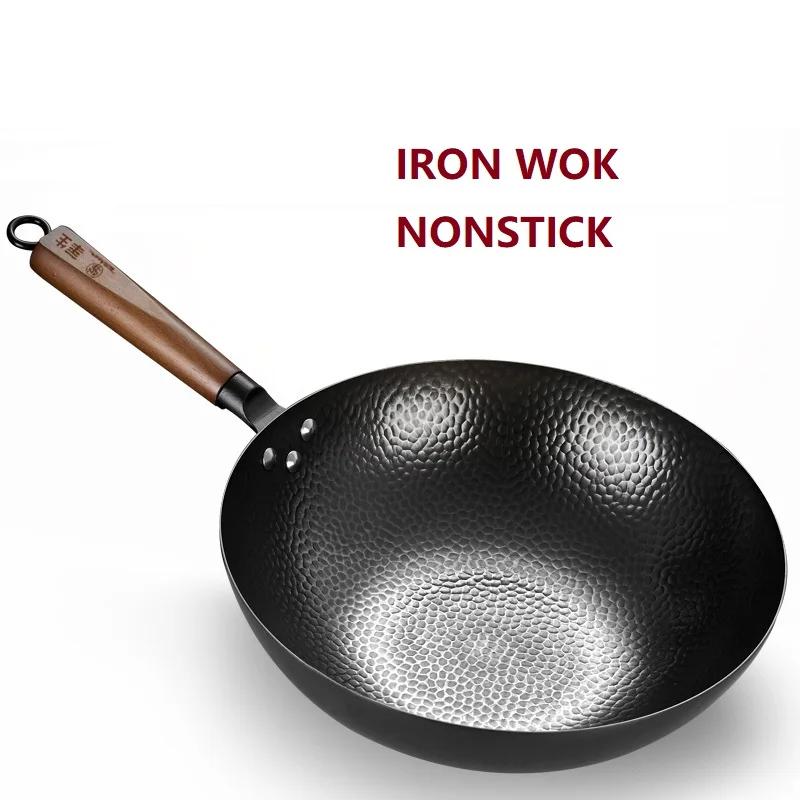 Сковорода из кованого железа сковорода с антипригарным покрытием 32 см|Сковороды|