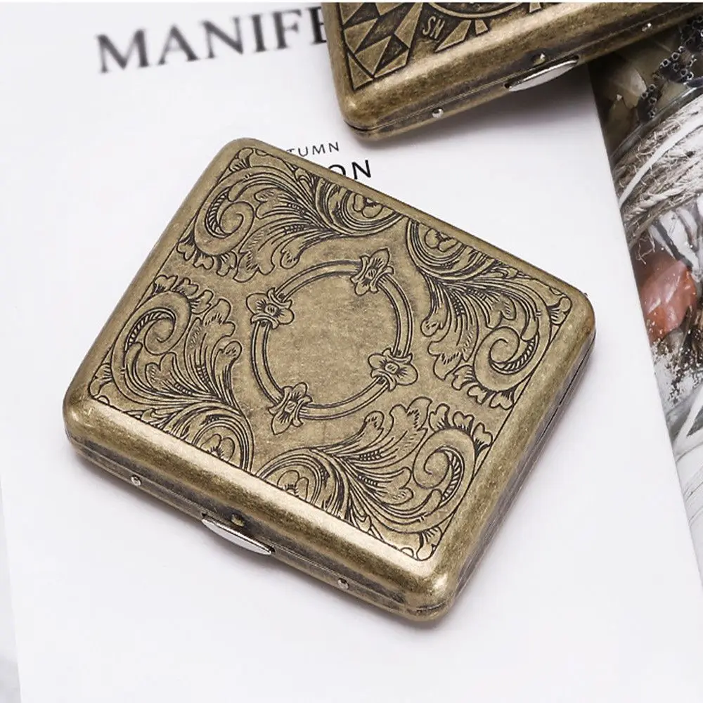 Винтажный латунный металлический чехол для сигары 20 шт. классическая мужская и