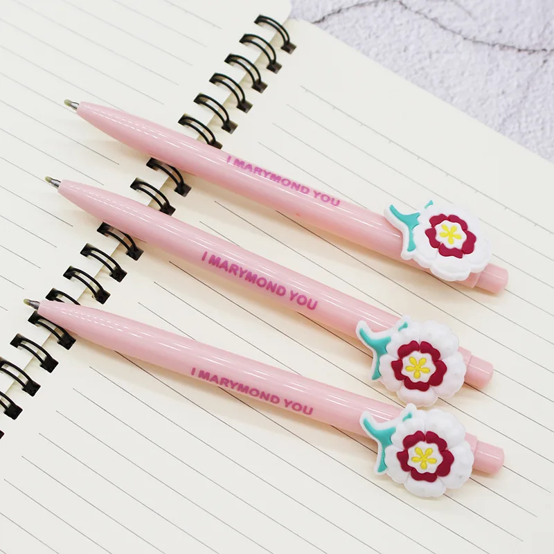 40PCS Creative Cartoon Gift Pen Black Gel Office Supplies Signature Student Stationery kawaii school supplies |