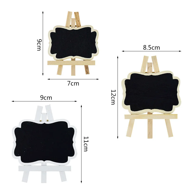 

5pcs Mini Wooden Blackboard Stand Chalkboard Wedding Party Table Decoration Home Office DIY Message Memo Label Signs Blackboards