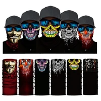 skull and half face series magic scarf seamless protection warm scarf outdoor equipment mask