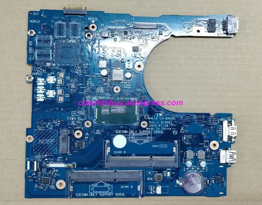 Genuine N9T5P 0N9T5P CN-0N9T5P AAL10 LA-B843P w CEL 3215U Laptop Motherboard for Dell Inspiron 5458 5558 5758 Notebook PC